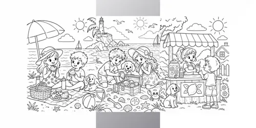 KDP Summer Coloring Pages generated by chatgpt-image