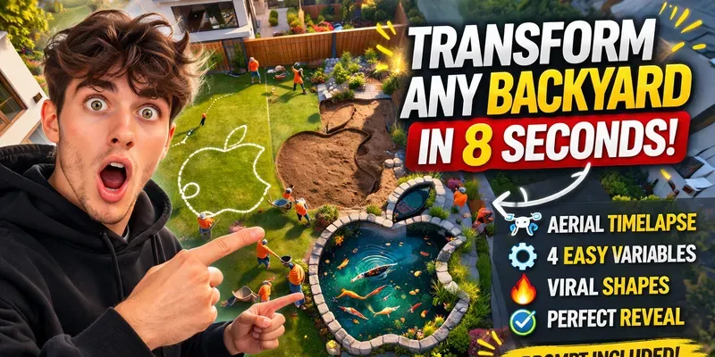 Viral Backyard Shape Timelapses 8s generated by undefined