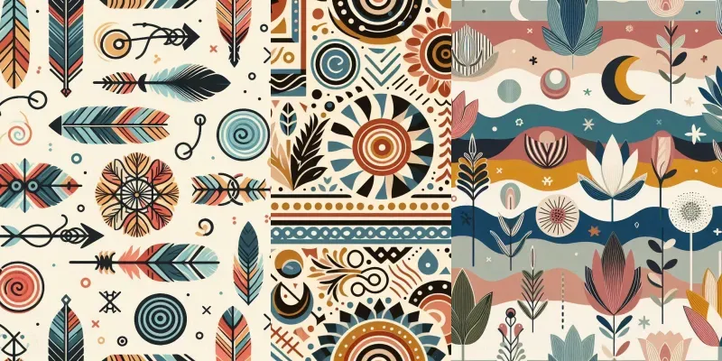 Modern Minimalist Boho Patterns generated by undefined