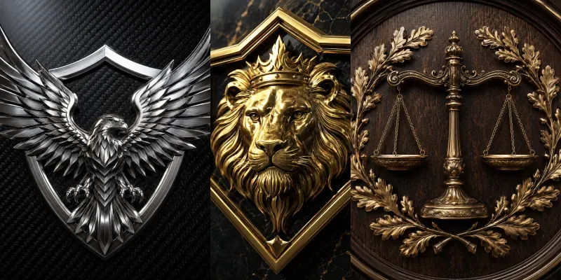 Ultraluxury 3d Metallic Emblem Logos generated by undefined