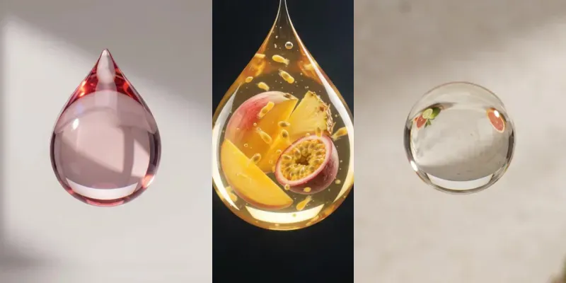 Juice Droplet Becomes Fruit Firework