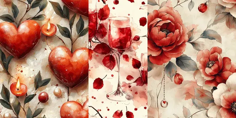 Valentines Romantic Pattern Packs generated by undefined