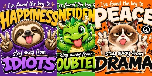 Funny Character Quote Design Packs generated by chatgpt-image