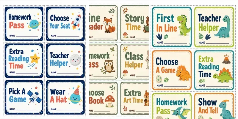 Classroom Reward Coupon Cards generated by undefined