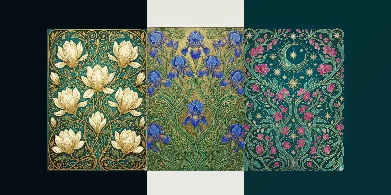 Art Nouveau Spring Botanical Wall Art generated by undefined