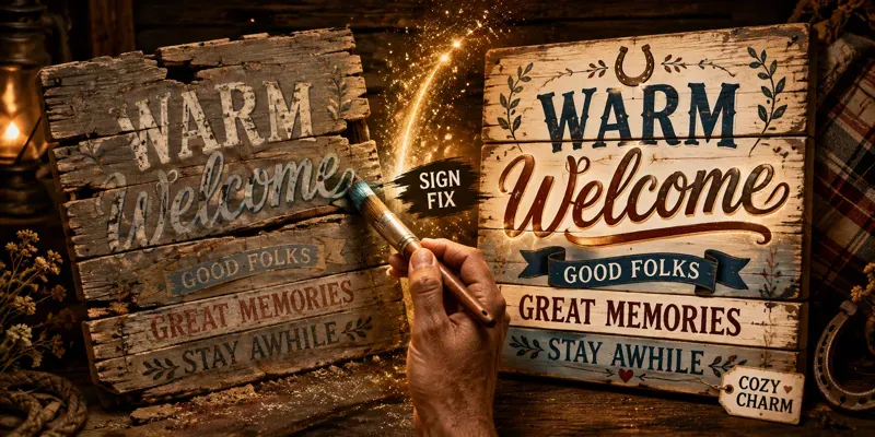 Wood Plank Sign Lettering Posters generated by undefined