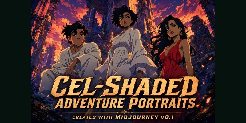 Cinematic Celshaded Adventure Portraits generated by undefined