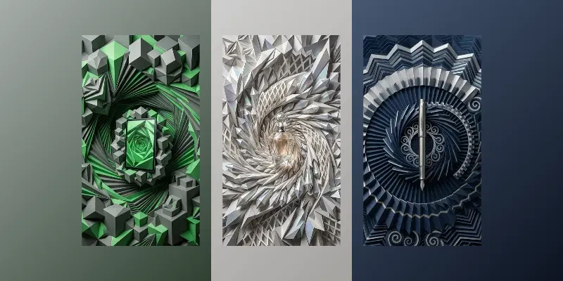 Fractal Origami Vortex Stages generated by undefined
