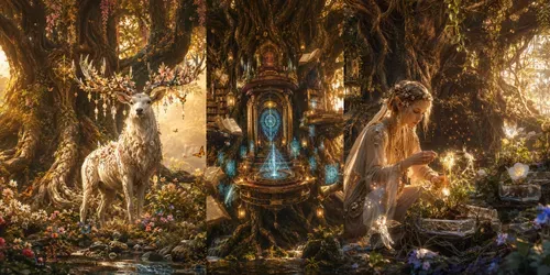 Sanctuaries Beneath The Elder Trees generated by chatgpt-image
