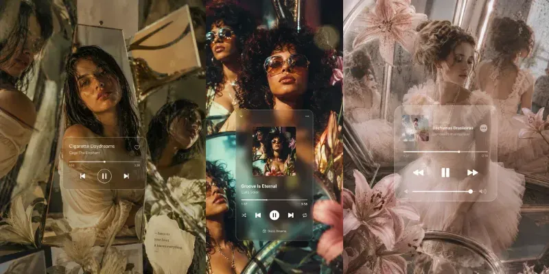 Vintage Music Player Collages generated by undefined