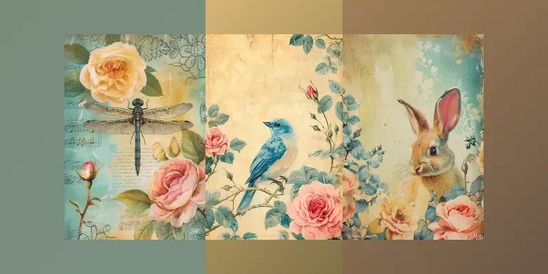 Vintage Junk Journal Pages generated by undefined