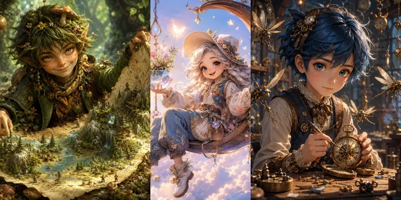 Whimsical Dreamer Portraits generated by undefined
