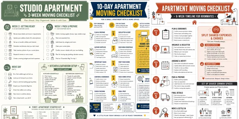 Apartment Moving Checklist Printables generated by undefined