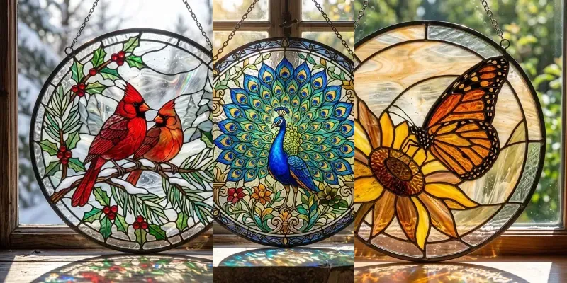 Stained Glass Suncatcher Art generated by undefined