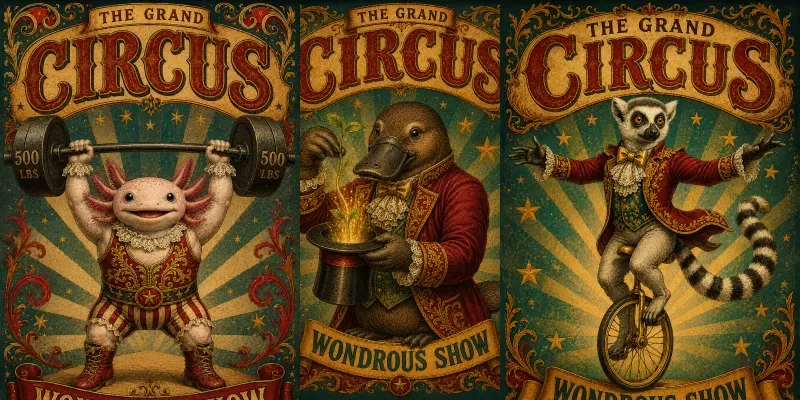 Whimsical Circus Nursery Poster Art generated by undefined
