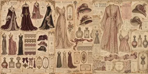 Vintage Couture Junk Journal Ephemera generated by chatgpt-image
