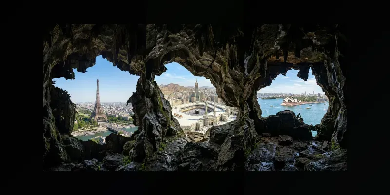 Cave Window Landmark Views Any Country generated by undefined