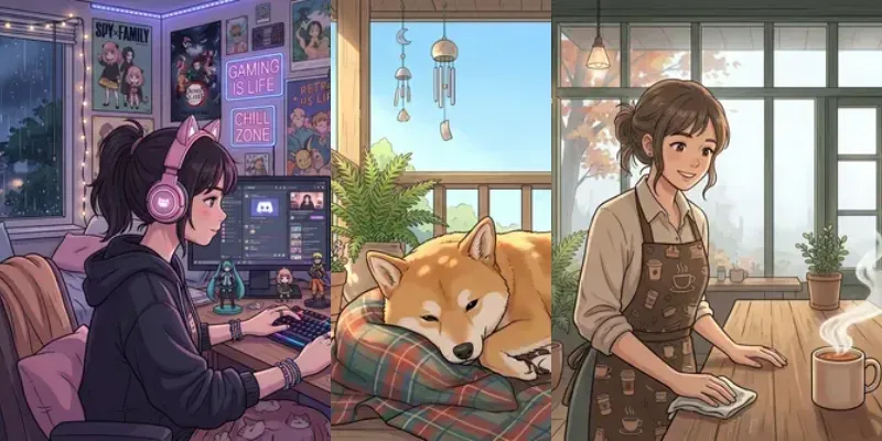 Customizable Lofi Anime Aesthetics generated by undefined