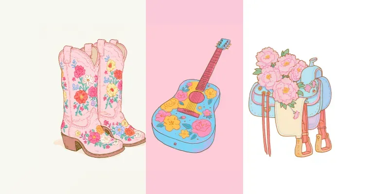 Girlish Country Clipart generated by undefined
