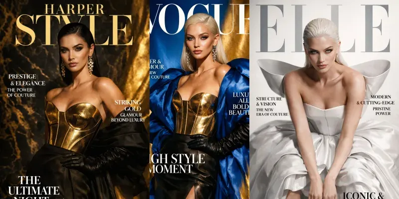 Luxury Fashion Magazine Covers generated by undefined
