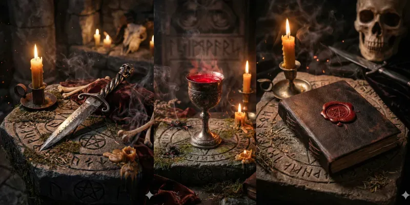 Dark Gothic Ritual Still Lifes generated by undefined