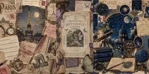 Vintage Dreamscape Collage Posters generated by chatgpt-image
