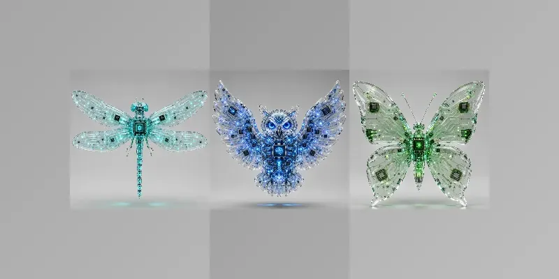 Tech Nature Fusion Icons generated by undefined
