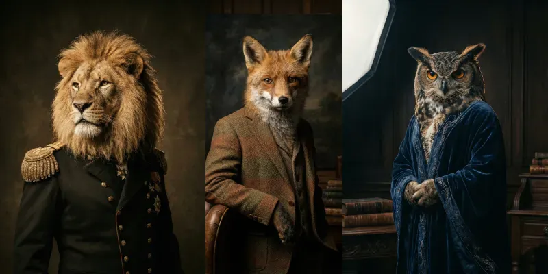 Vintage Anthro Portraits generated by undefined