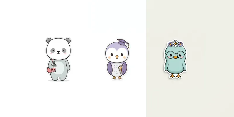 Cute Pastel Stickers generated by undefined