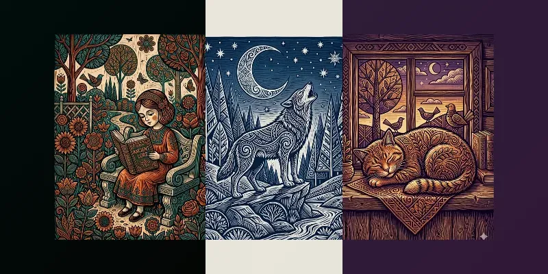 Heritage Print Storytelling Assets generated by undefined