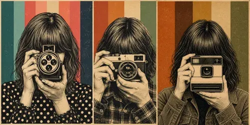 Vintage Camera Engraved Illustrations generated by chatgpt-image