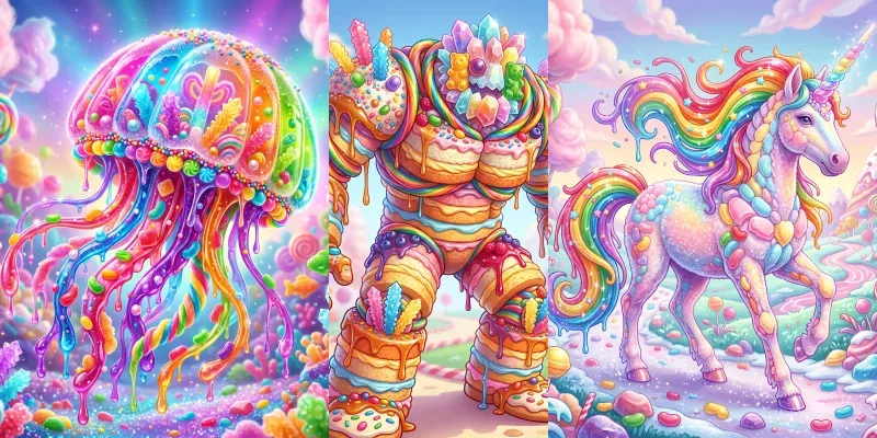 Whimsical Sugar Mythology Creatures generated by undefined