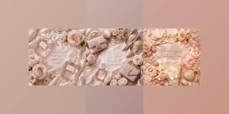 Ultrafeminine Luxury Flat Lays generated by undefined