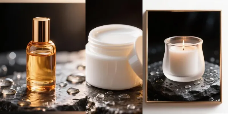 Premium Product Photography On Wet Stones generated by undefined