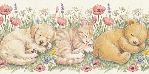 Cute Pastel Crayon Style Illustrations generated by gemini-image