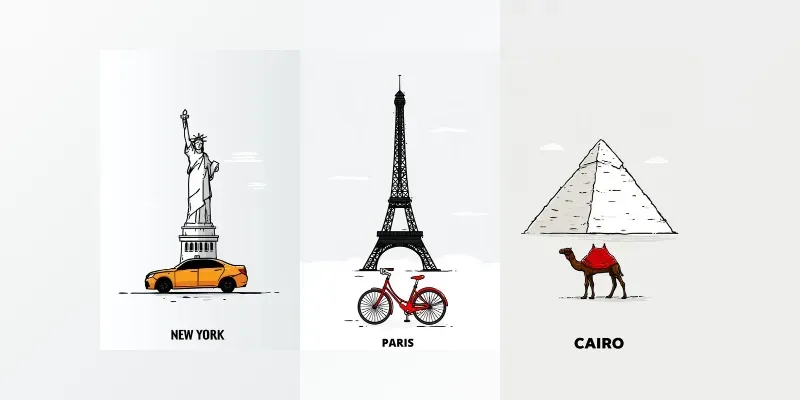 Minimal City Landmark Posters generated by undefined
