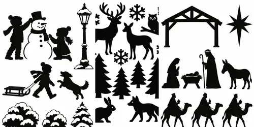 Christmas Window Silhouette Templates generated by chatgpt-image