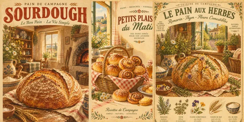 Rustic Bakery Country Kitchen Art