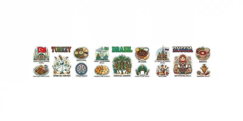 Vibrant Global Culture Sticker Sheets generated by undefined