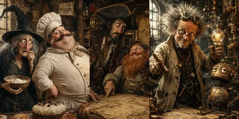 Whimsical Eccentric Character Portraits generated by undefined