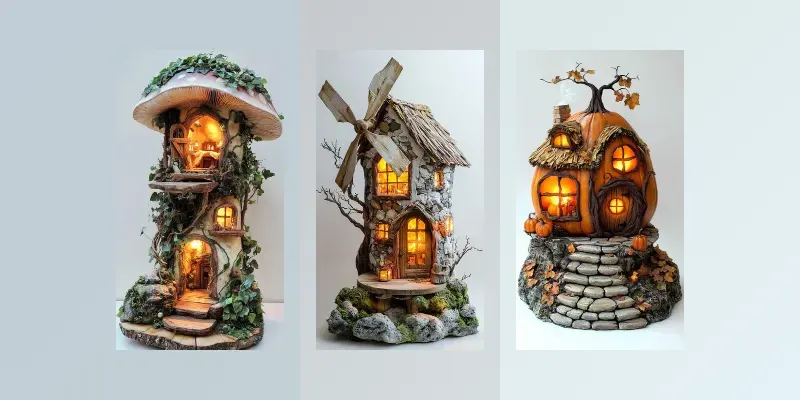 Charming Miniature Fantasy Homes generated by undefined