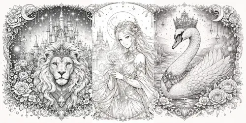 Enchanted Line Art Fantasy Collections generated by chatgpt-image