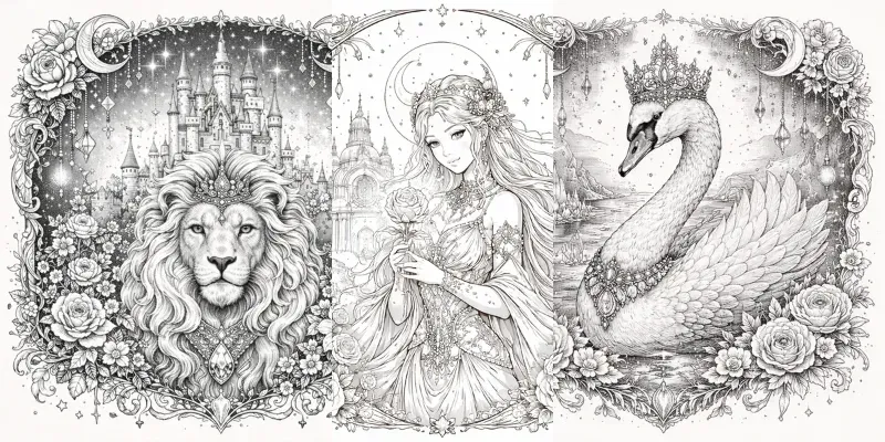 Enchanted Line Art Fantasy Collections generated by undefined