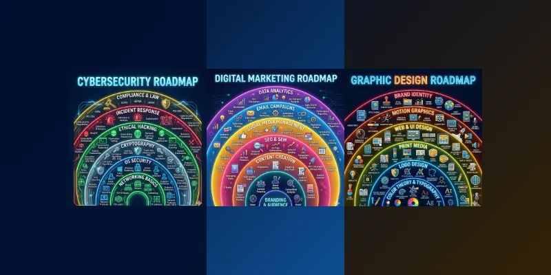 Neon Circular Roadmap Infographics generated by undefined