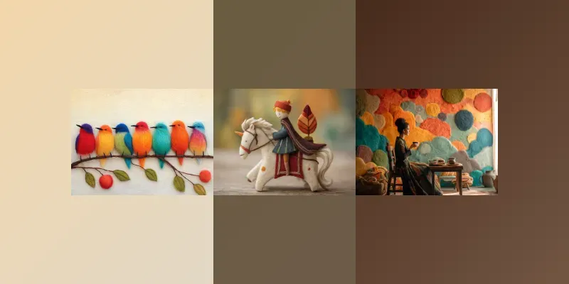 Woolen Life Beautiful Art Made Of Wool generated by undefined