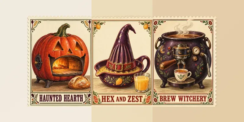 Halloween Kitchen Postage Stamps