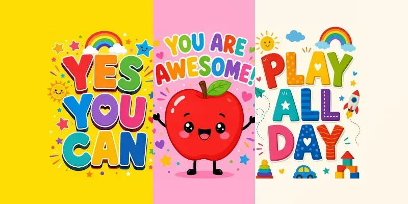 Colorful Kids Playroom Wall Art Posters generated by undefined