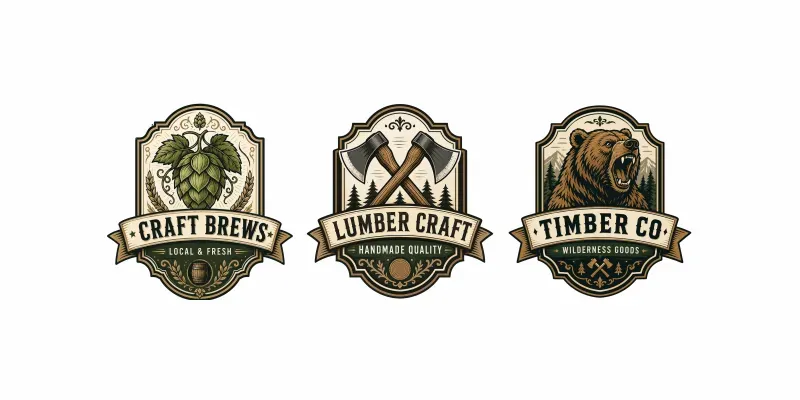 Vintage Badge Logo Designs generated by undefined