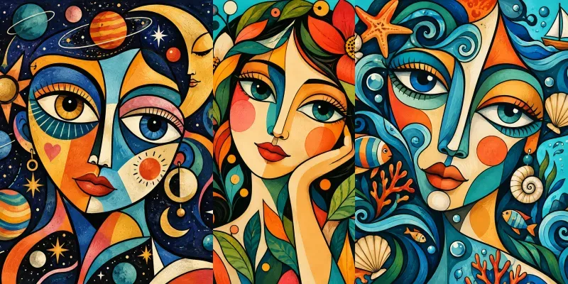 Colorful Surreal Portrait Art
