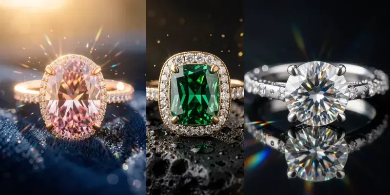 Cinematic Macro Diamond Jewelry Renders generated by undefined